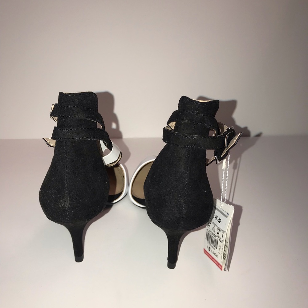 NIB Zara black and white low heel pumps 37 - Picture 2 of 3